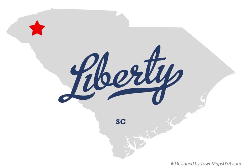 Map of Liberty South Carolina SC