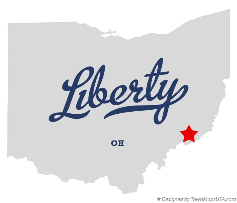 Map of Liberty Ohio OH