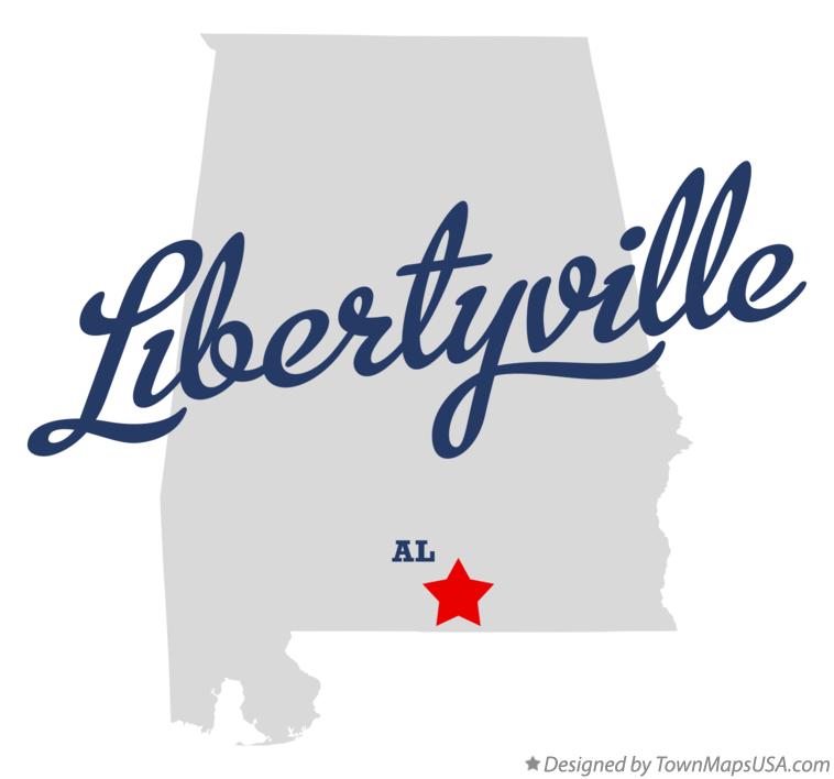 Map of Libertyville Alabama AL