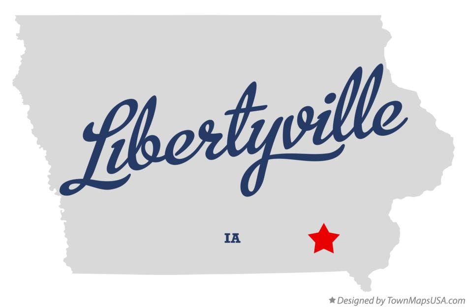Map of Libertyville Iowa IA