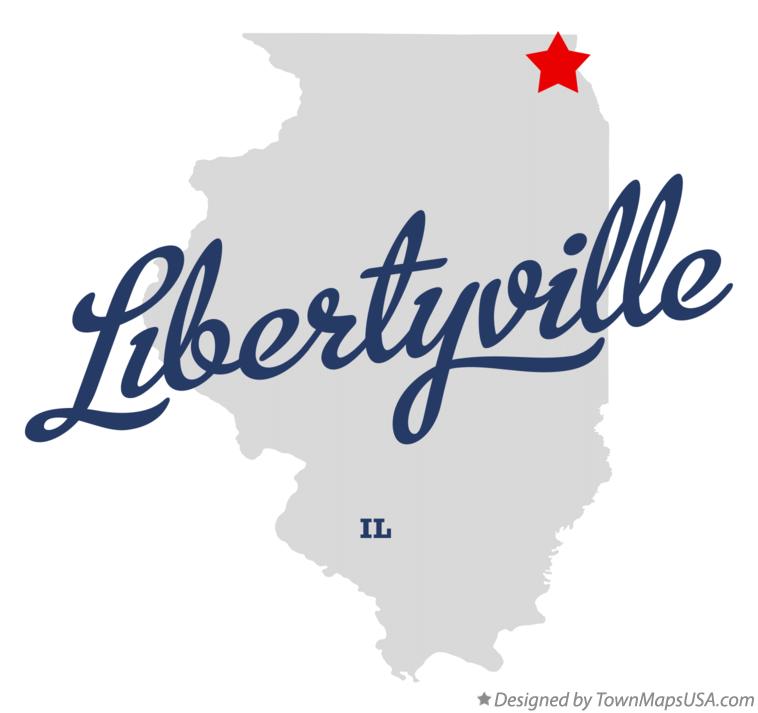 Map of Libertyville Illinois IL