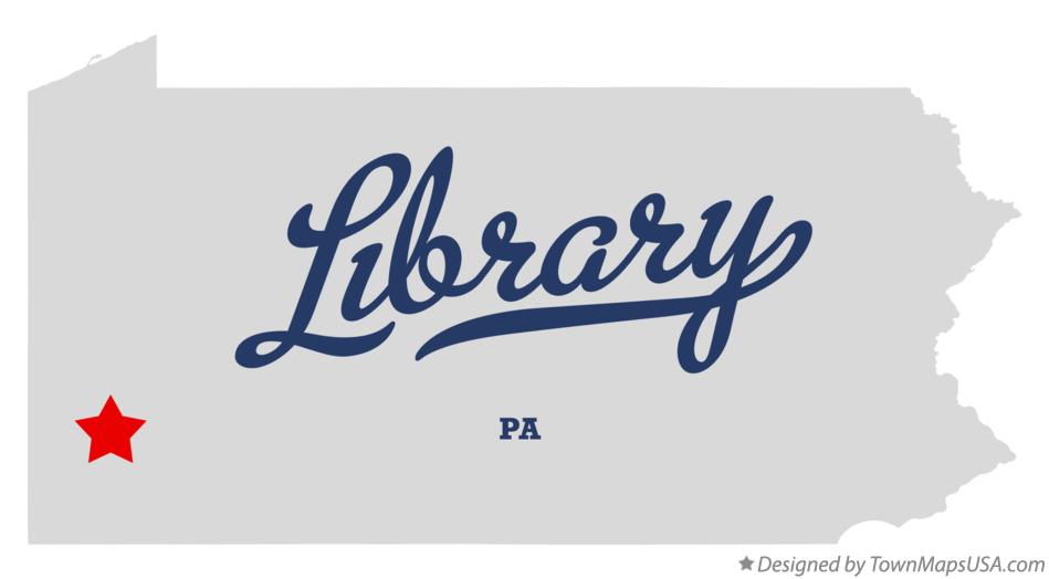 Map of Library Pennsylvania PA