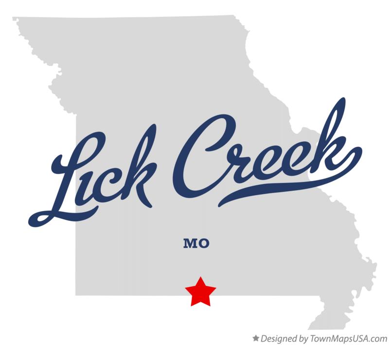 Map of Lick Creek Missouri MO