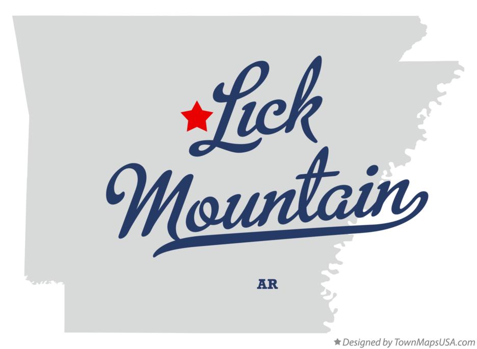 Map of Lick Mountain Arkansas AR