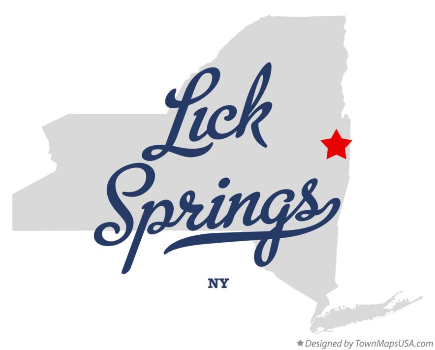 Map of Lick Springs New York NY