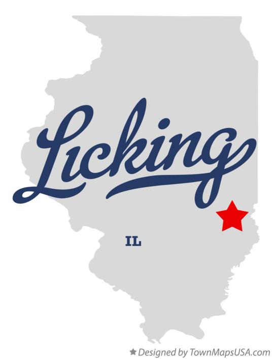 Map of Licking Illinois IL