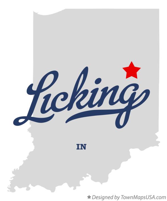 Map of Licking Indiana IN