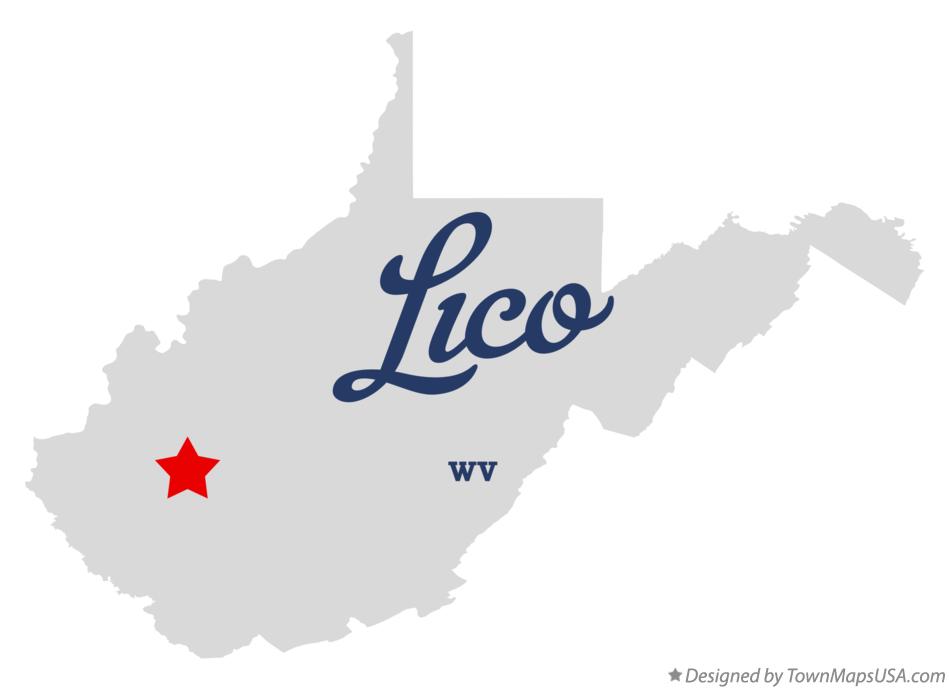 Map of Lico West Virginia WV