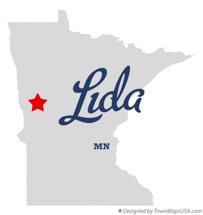 Map of Lida Minnesota MN
