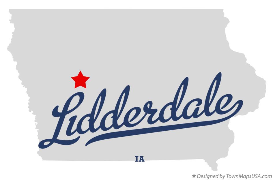 Map of Lidderdale Iowa IA