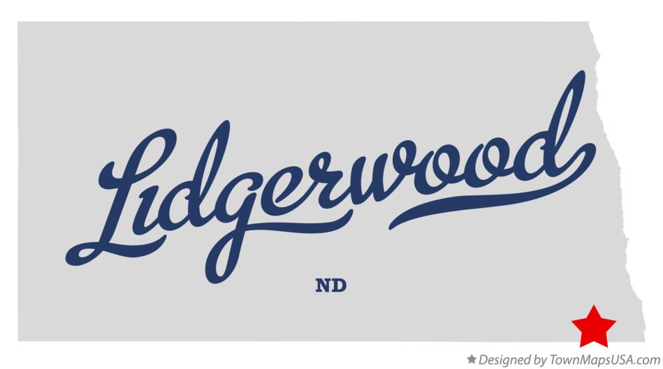 Map of Lidgerwood North Dakota ND