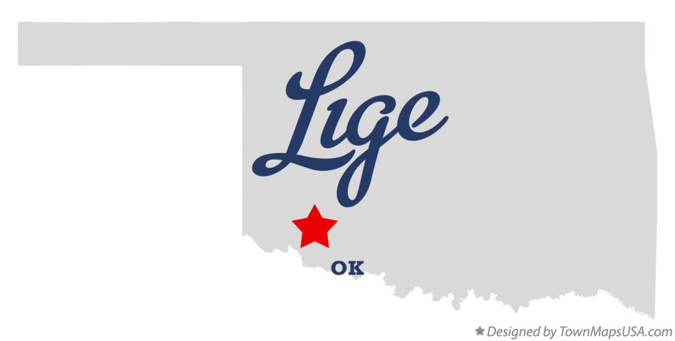 Map of Lige Oklahoma OK