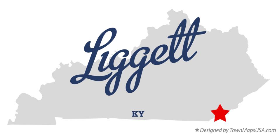 Map of Liggett Kentucky KY