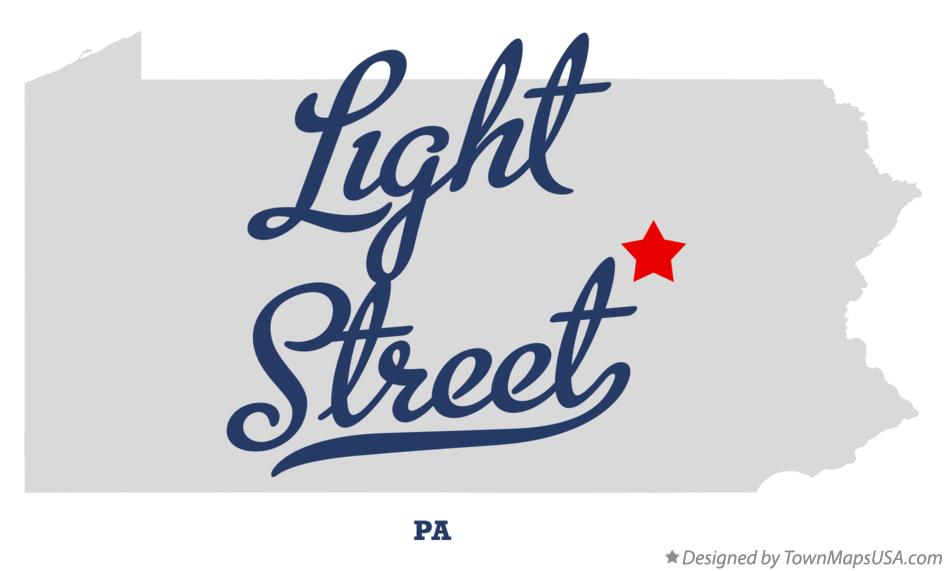 Map of Light Street Pennsylvania PA