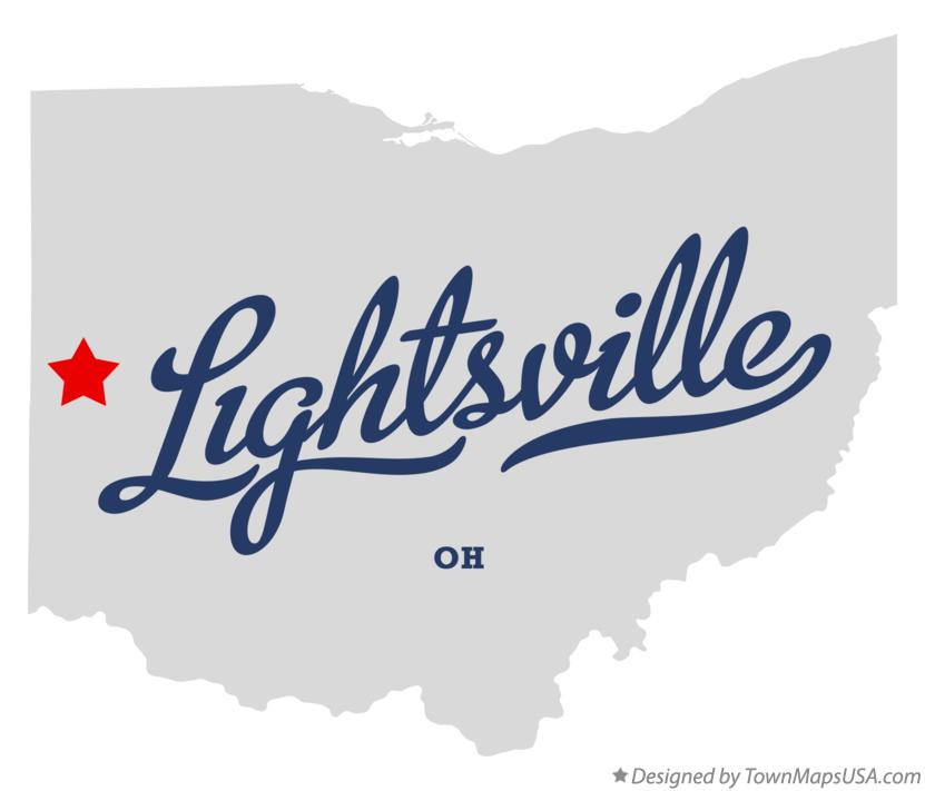 Map of Lightsville Ohio OH