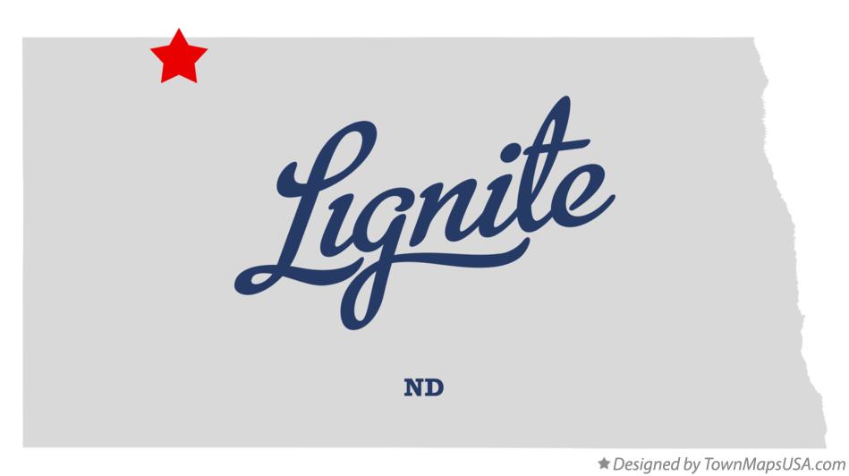 Map of Lignite North Dakota ND