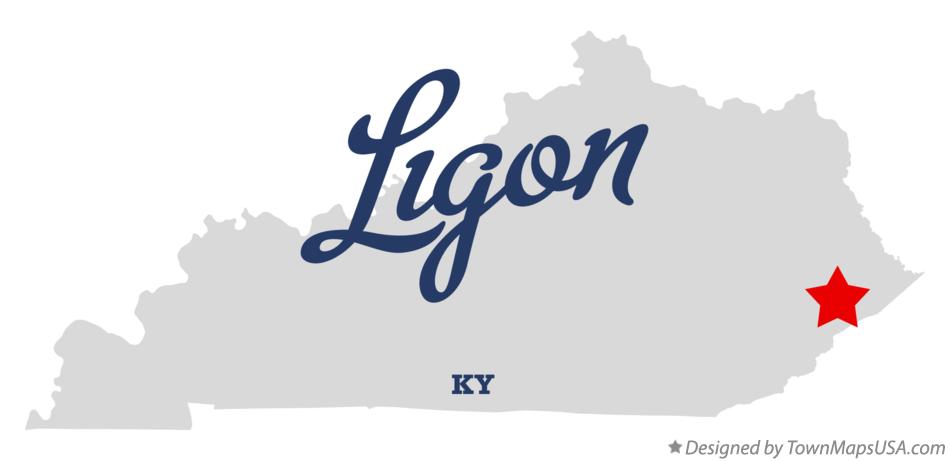 Map of Ligon Kentucky KY