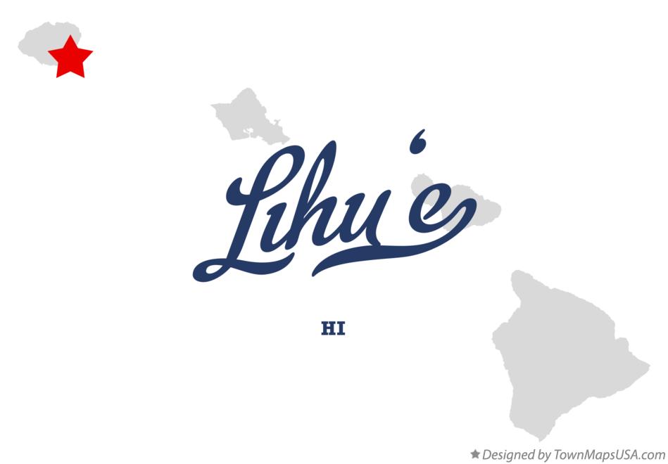 Map of Līhu‘e Hawaii HI