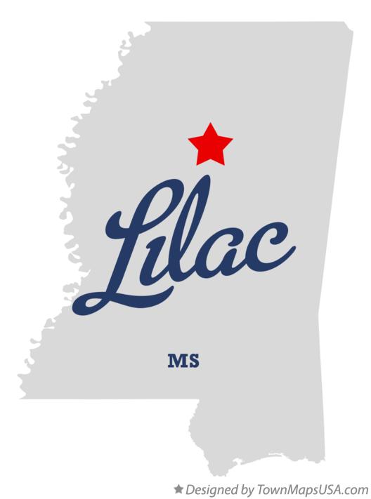 Map of Lilac Mississippi MS