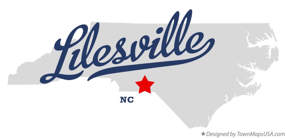 Map of Lilesville North Carolina NC