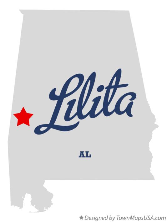 Map of Lilita Alabama AL