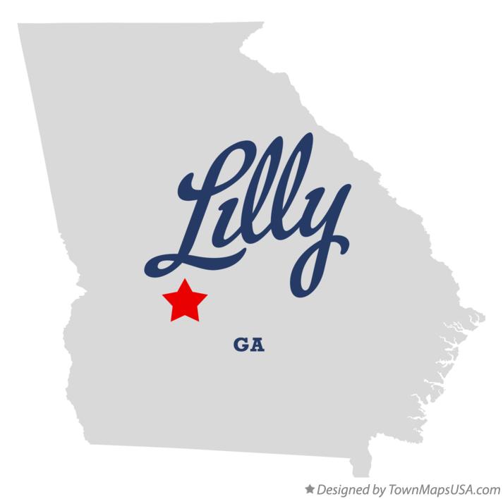 Map of Lilly Georgia GA