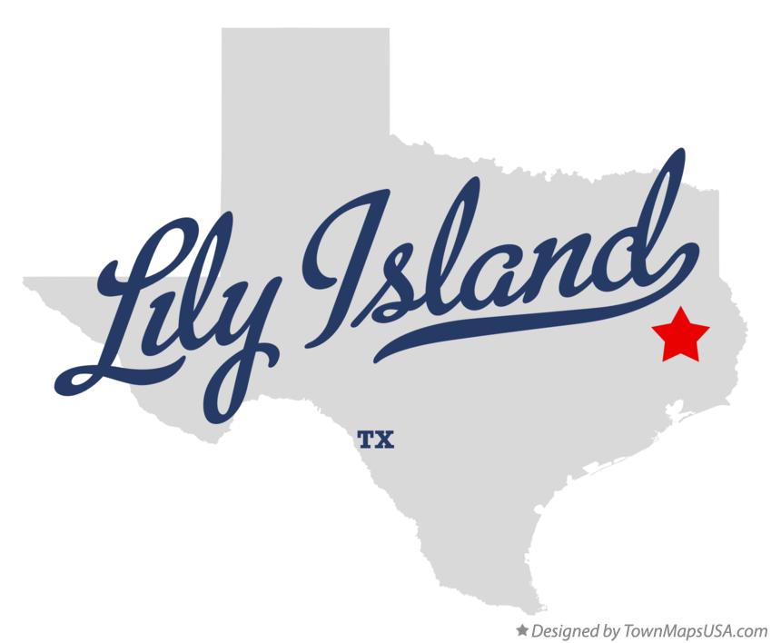 Map of Lily Island Texas TX