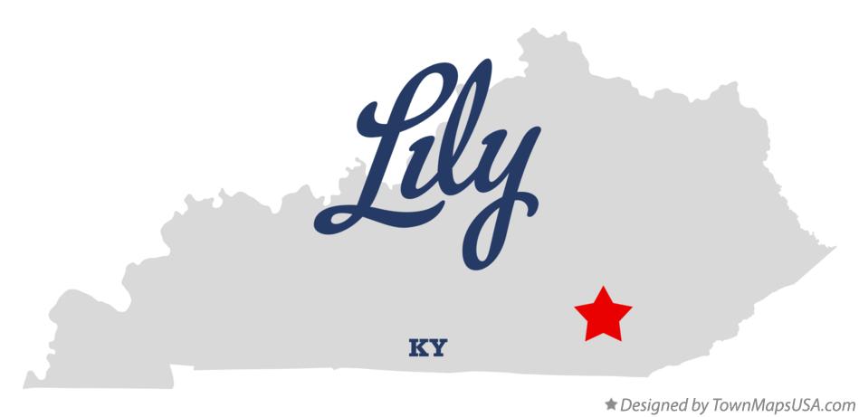 Map of Lily Kentucky KY