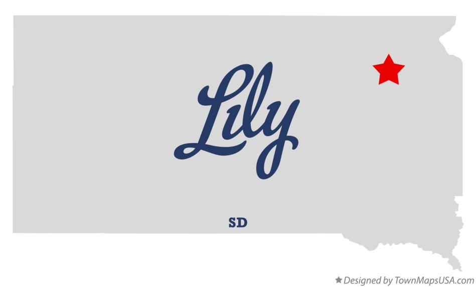 Map of Lily South Dakota SD