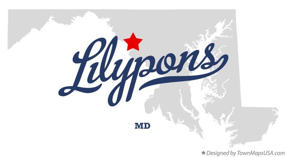 Map of Lilypons Maryland MD
