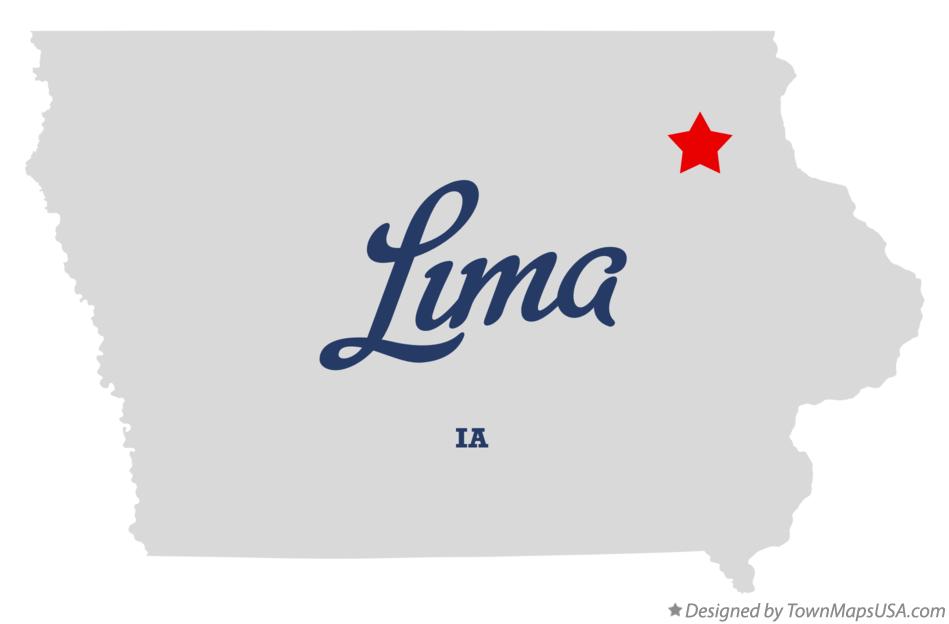 Map of Lima Iowa IA