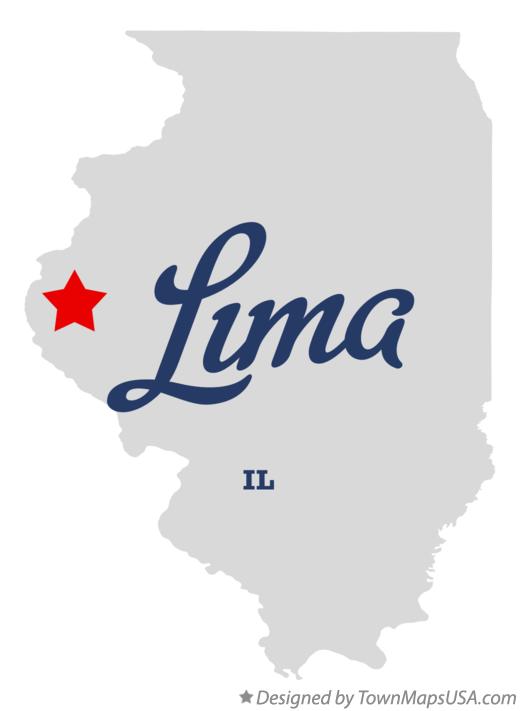 Map of Lima Illinois IL