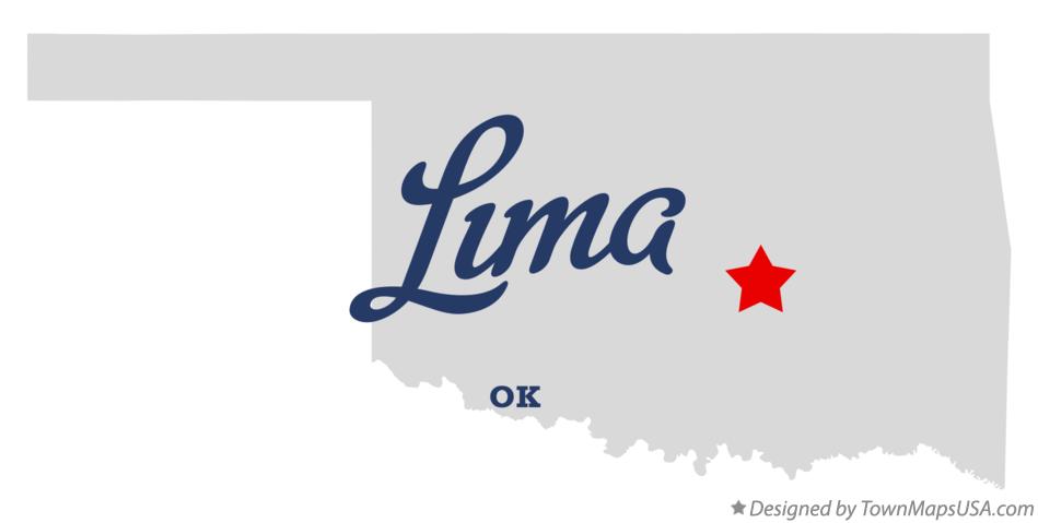 Map of Lima Oklahoma OK