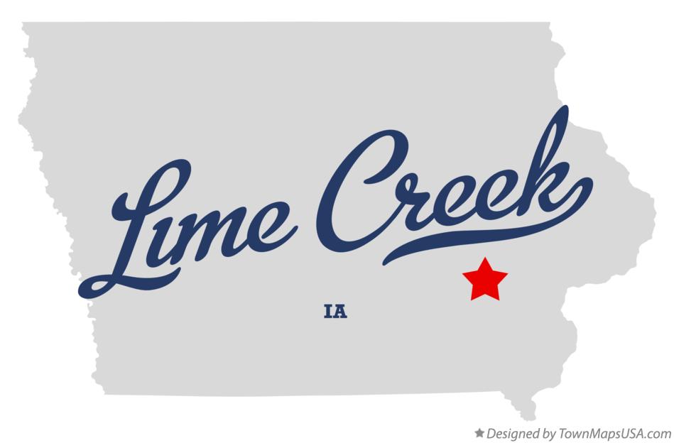 Map of Lime Creek Iowa IA