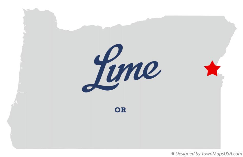 Map of Lime Oregon OR