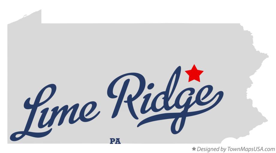 Map of Lime Ridge Pennsylvania PA