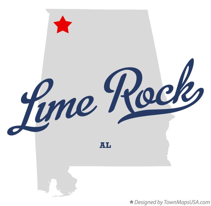 Map of Lime Rock Alabama AL