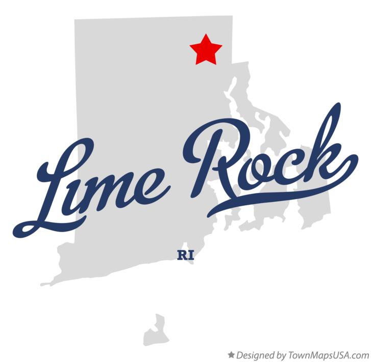 Map of Lime Rock Rhode Island RI