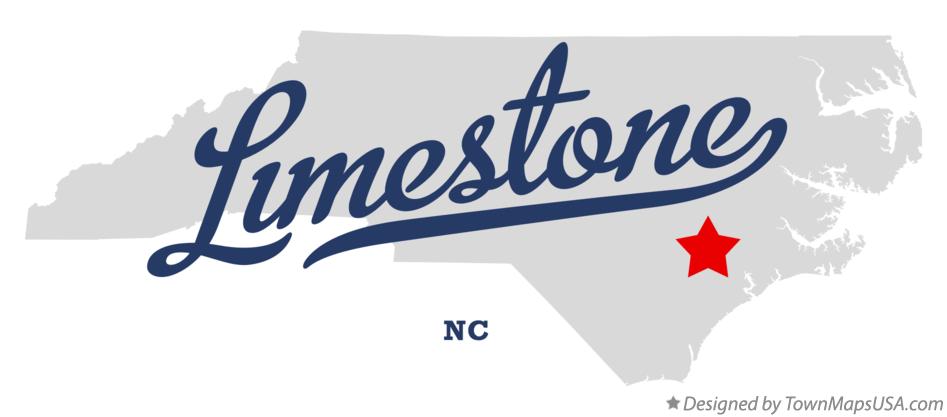 Map of Limestone North Carolina NC