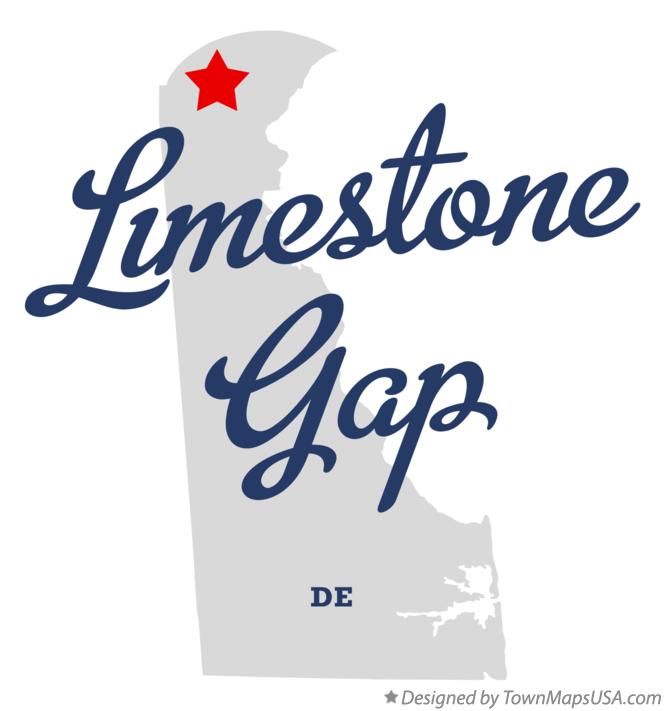 Map of Limestone Gap Delaware DE