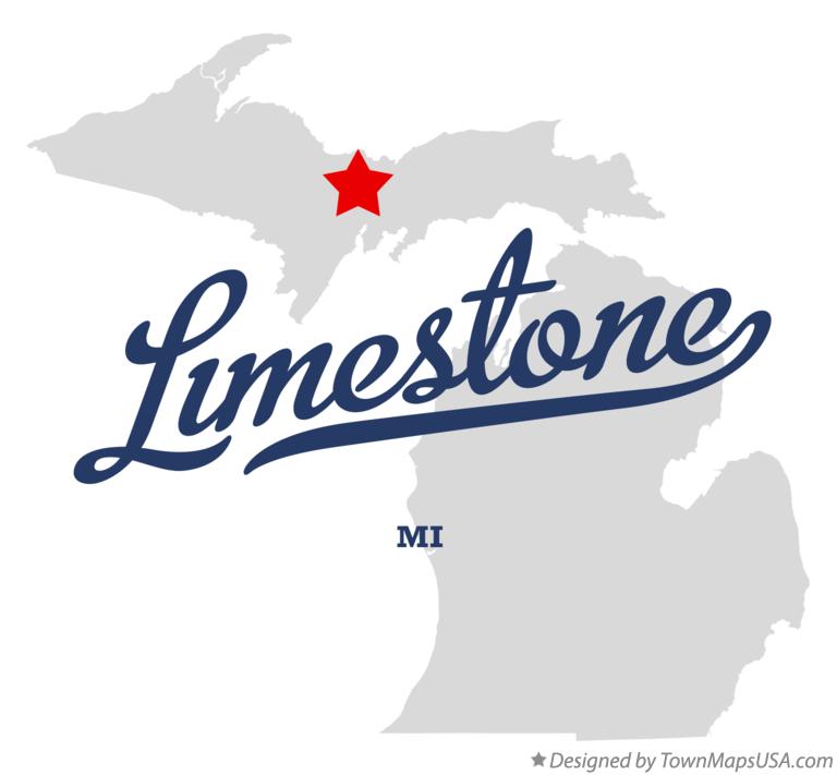 Map of Limestone Michigan MI