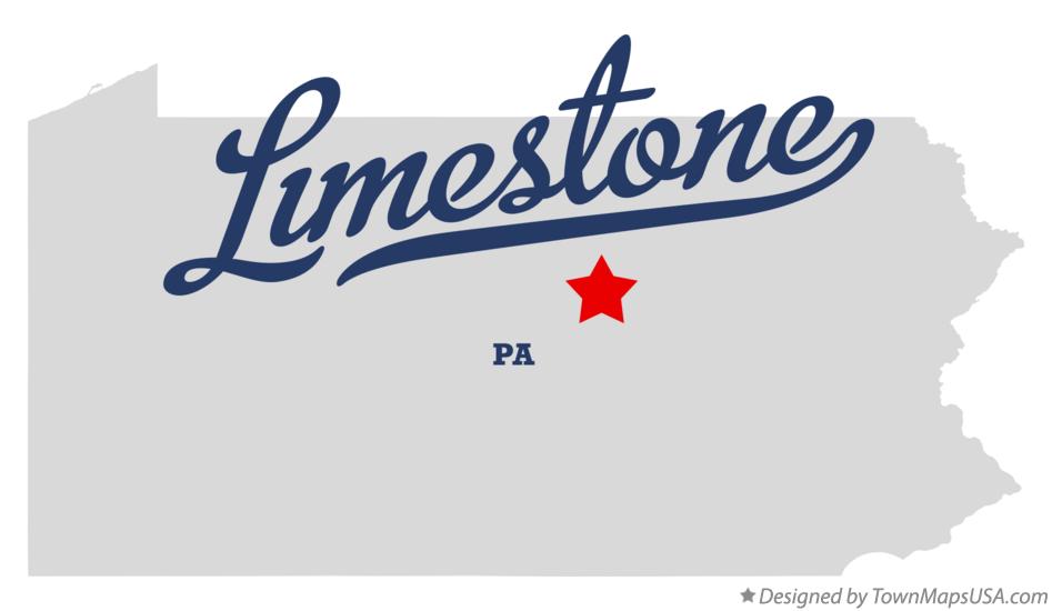Map of Limestone Pennsylvania PA