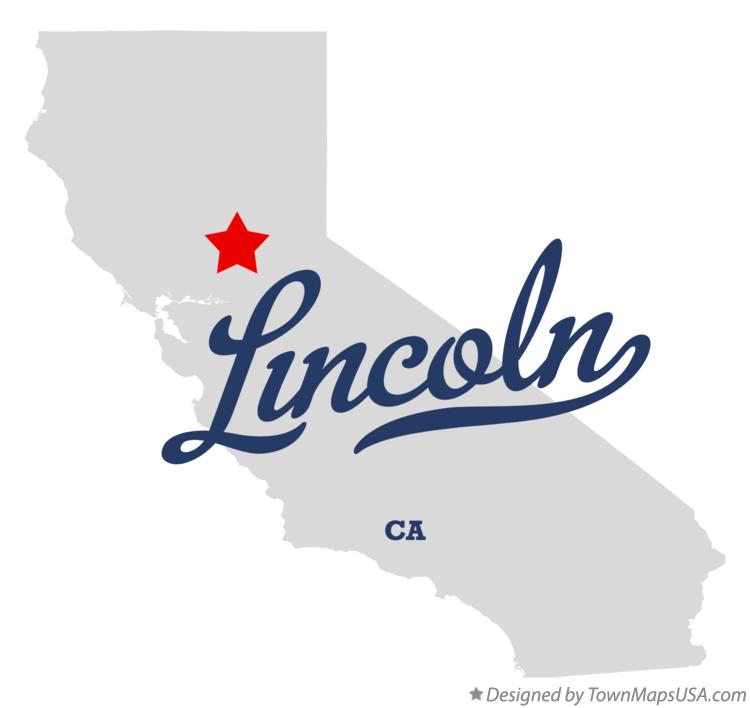 Map of Lincoln California CA