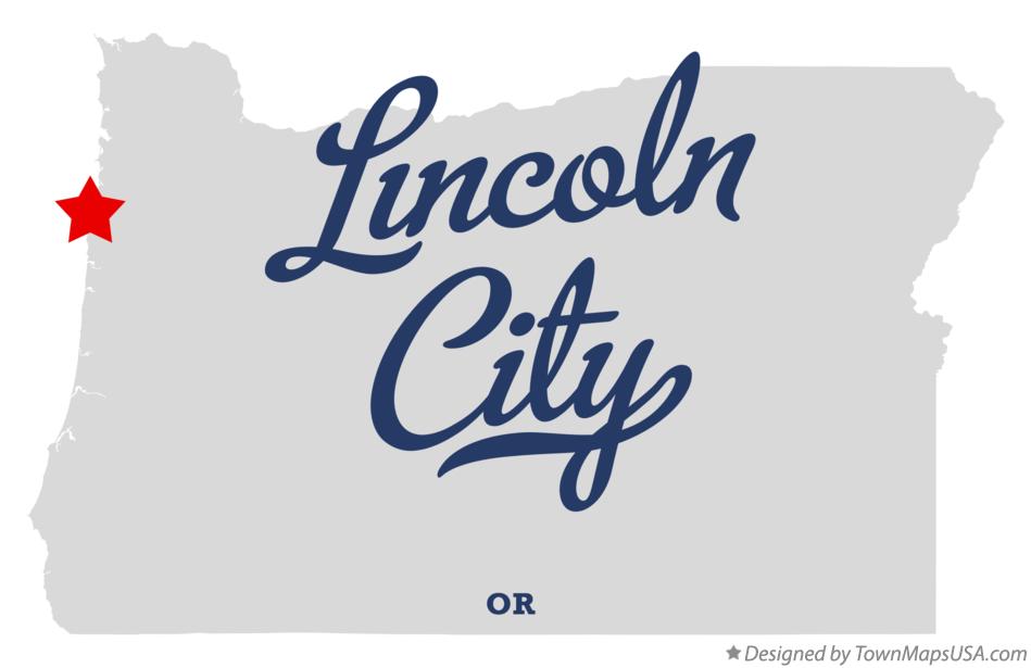 Map of Lincoln City Oregon OR