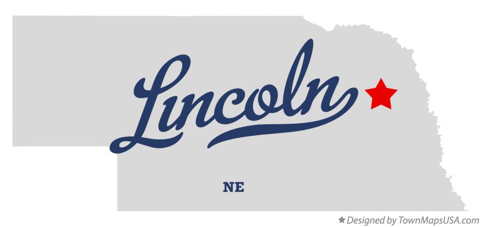 Map of Lincoln Nebraska NE