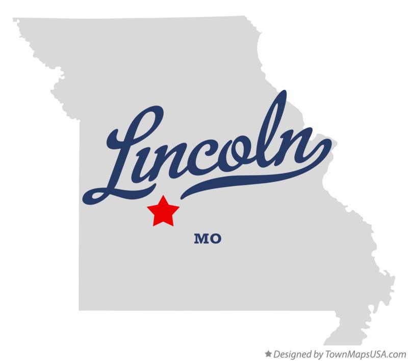 Map of Lincoln Missouri MO