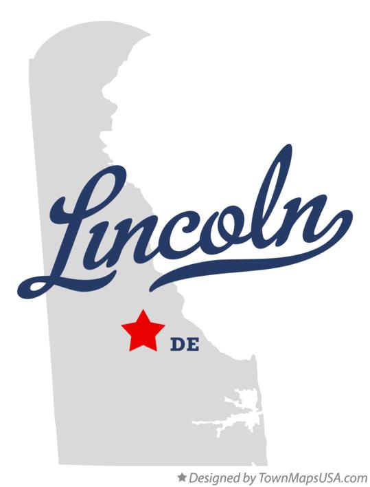 Map of Lincoln Delaware DE