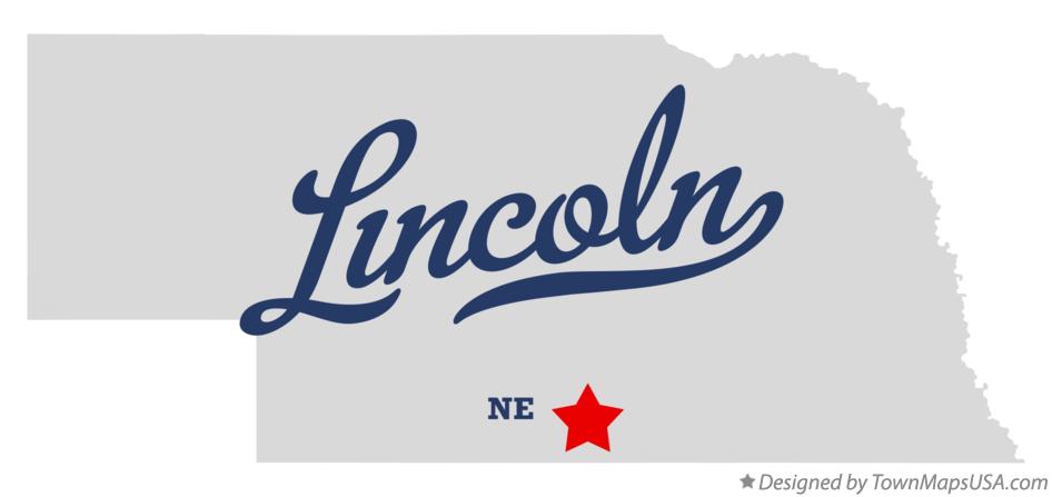 Map of Lincoln Nebraska NE