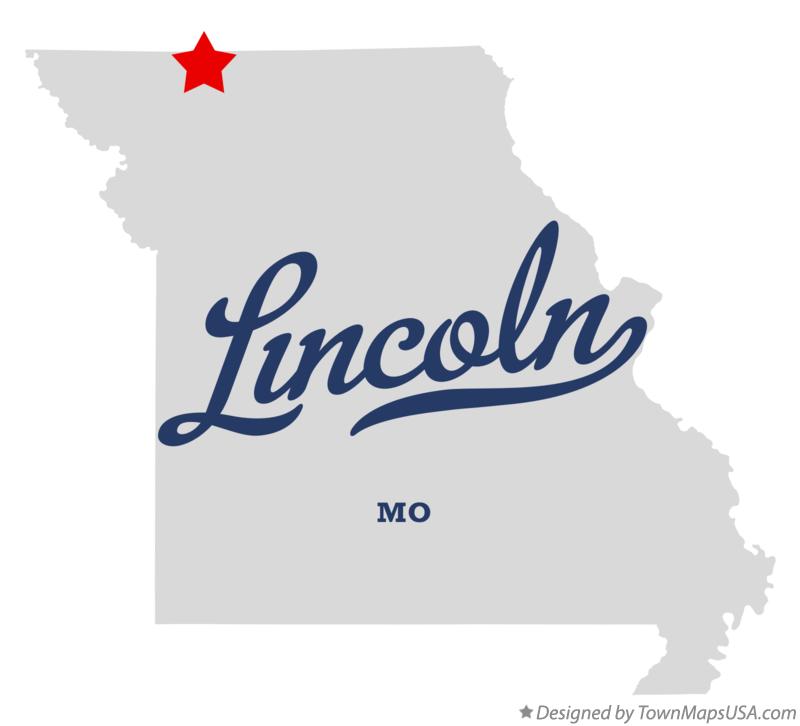Map of Lincoln Missouri MO