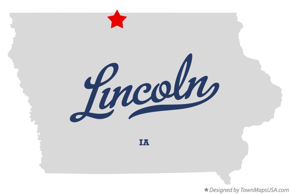 Map of Lincoln Iowa IA